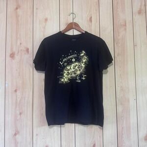 Burumba Republic Lanzarote Map Graphic Tee Tshirt Men's Size Small Black